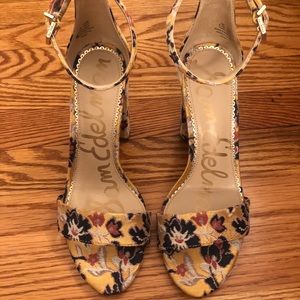 Sam Edelman floral print block heel sandal